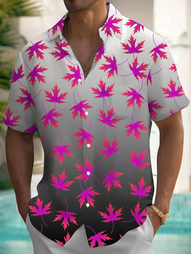 men's gradient print shirt front view