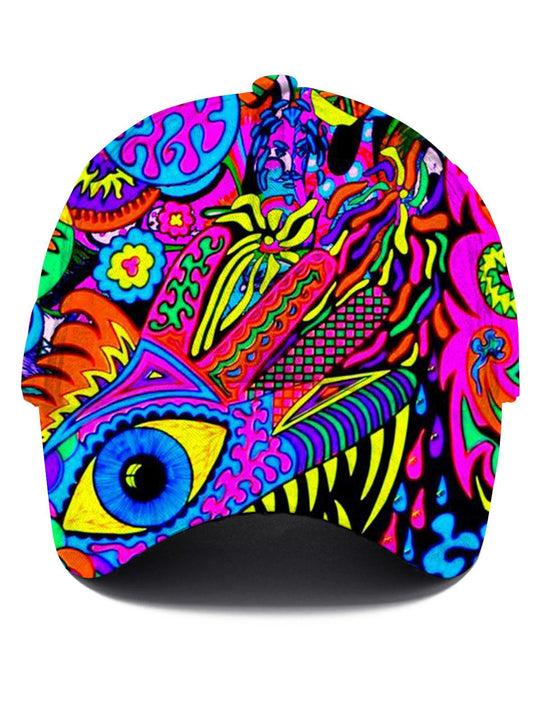 Men's abstract print baseball cap front view