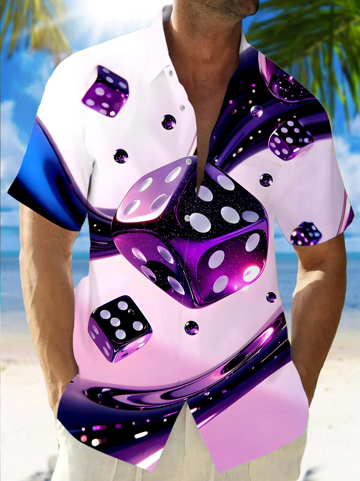 Dice Men's Pocket Short Sleeve Shirts