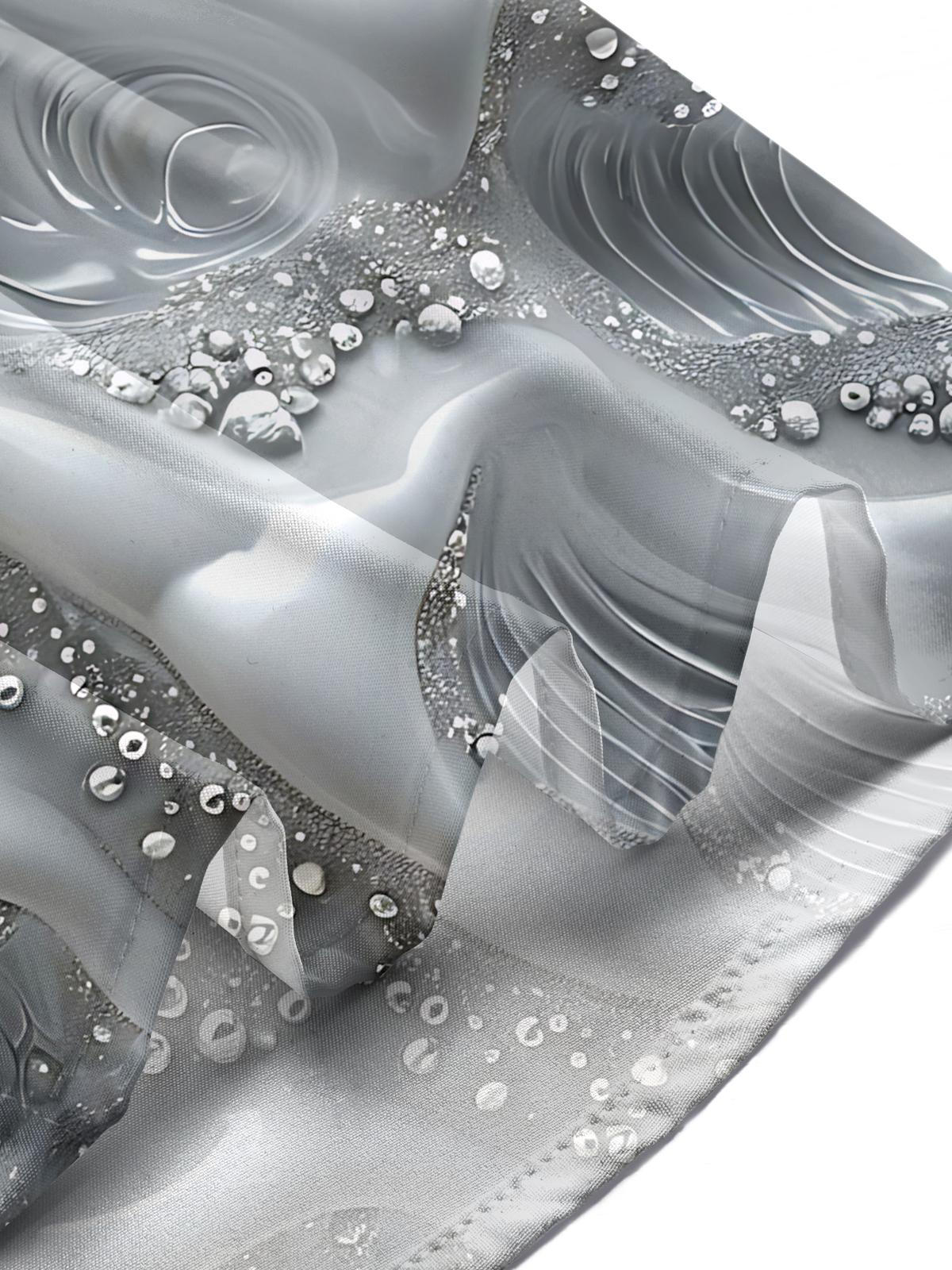 Abstract Art Print Men's Pocket Long Sleeve Shirts