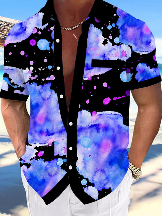 men's tie dye shirt front view