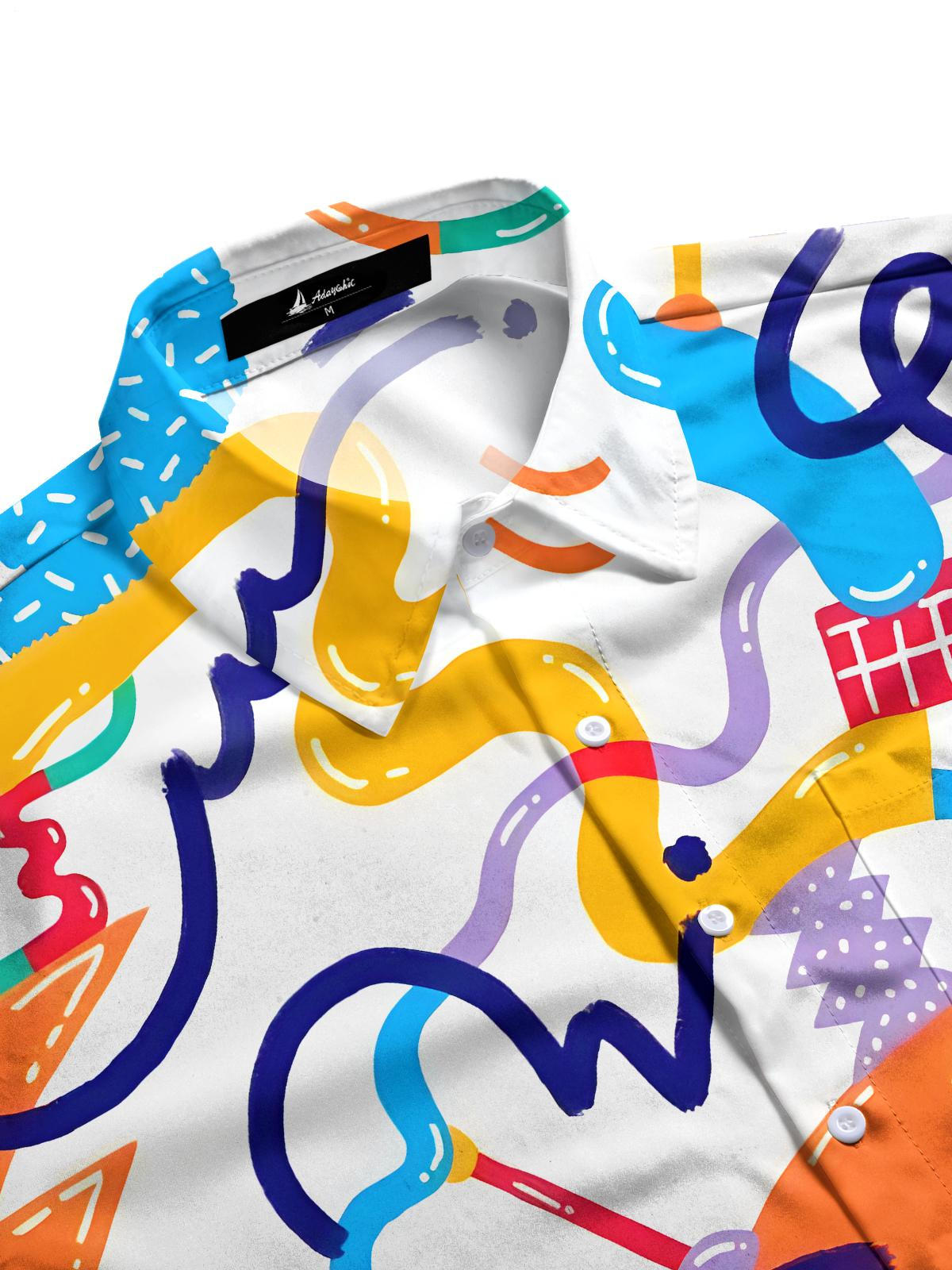 Geometry Men's Pocket Short Sleeve Shirts