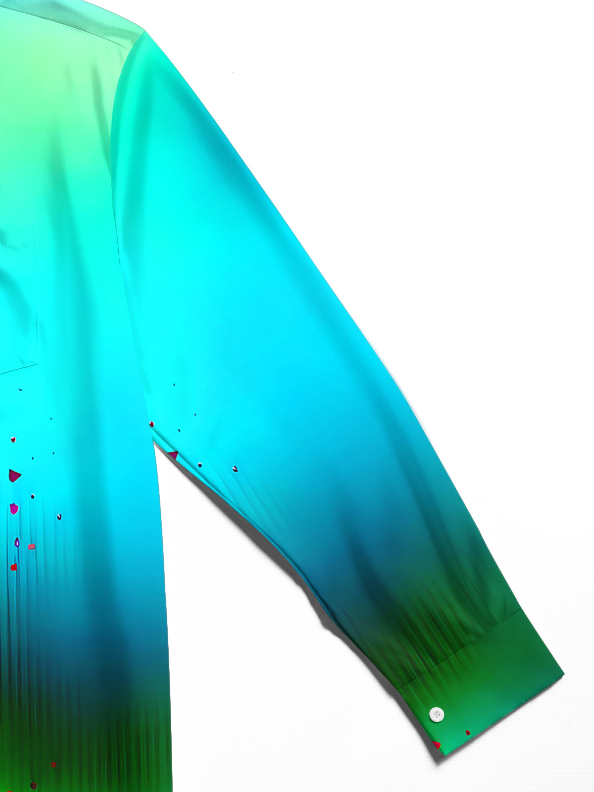 Tie Dye Geometry Men's Pocket Long Sleeve Shirts