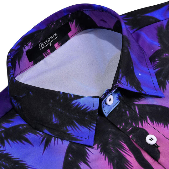 Adaychic Hawaiian Shirt for Men Palm Tree Short Sleeve Button Down Beach Shirts Summer Tops for Party Dating Travel Vacation reliable