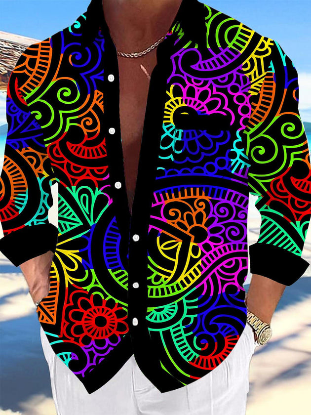 men's tie dye shirt front view