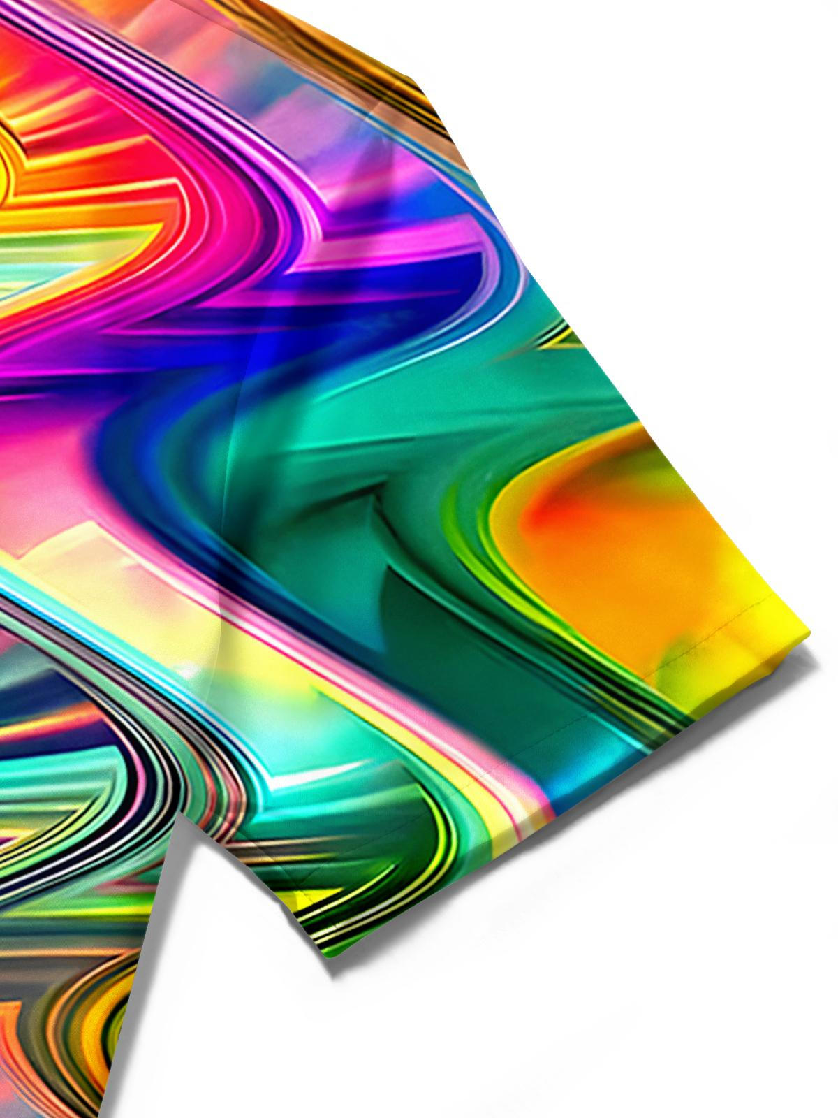 Abstract Men's Pocket Short Sleeve Shirts