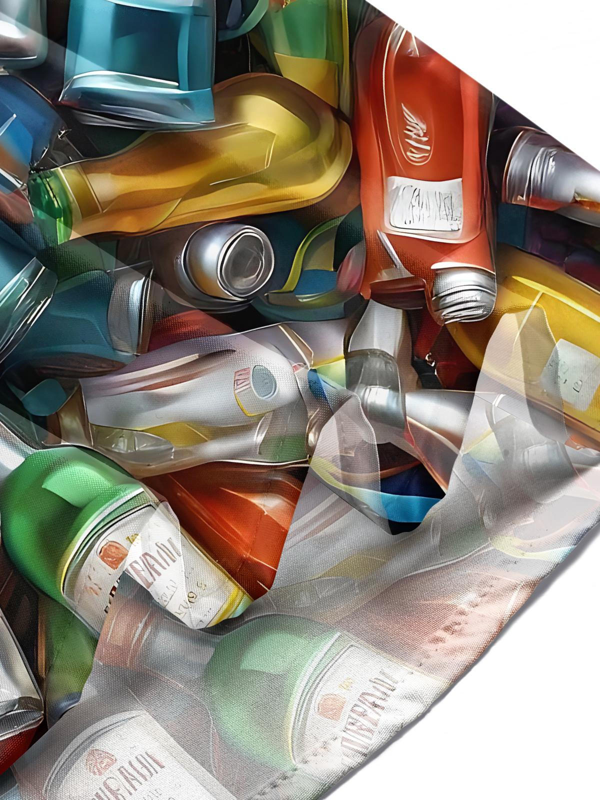 Bottle Print Men's Pocket Short Sleeve Shirts