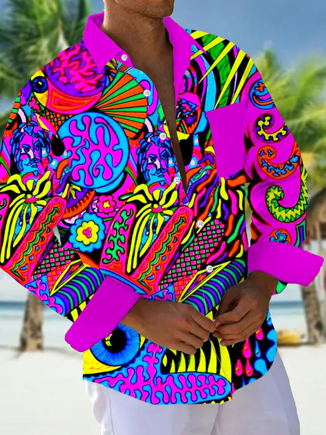 Artistic Print Fashion Shirt Top Long Sleeve Jacket main image 0