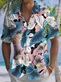 Hawaiian Print Men's Pocket Short Sleeve Shirts