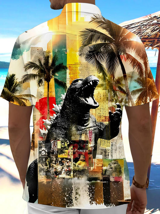 men's aloha shirt back view