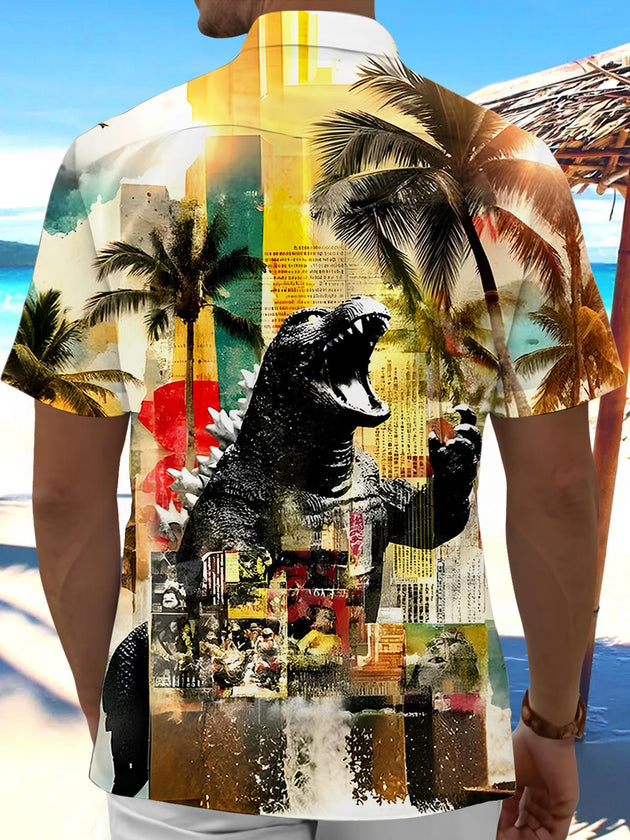 men's aloha shirt back view