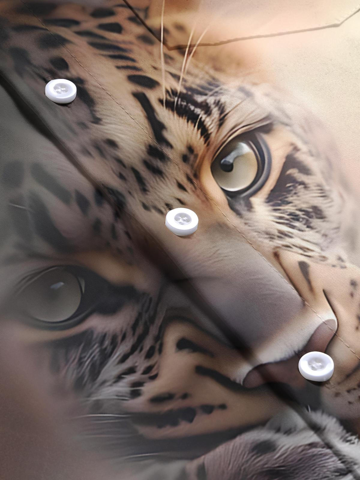 Leopard Print Men's Pocket Short Sleeve Shirts