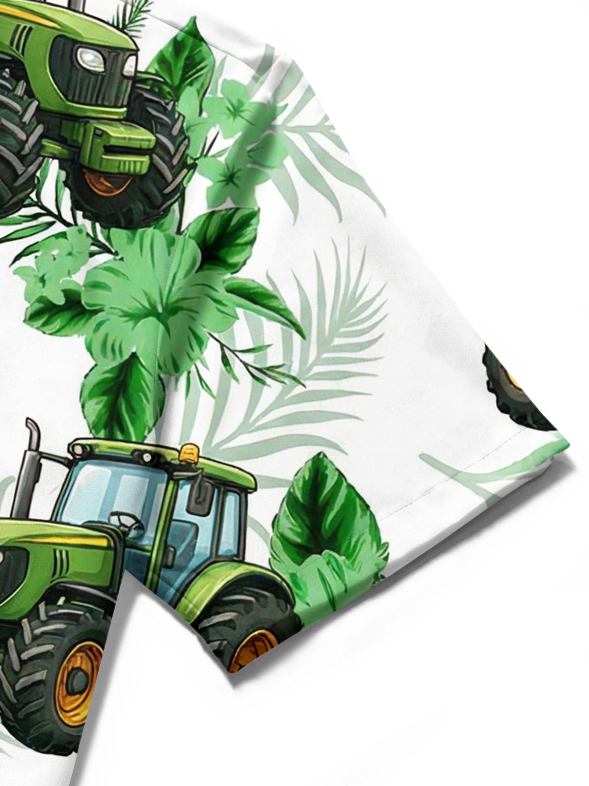 men's tropical shirt close-up short sleeve