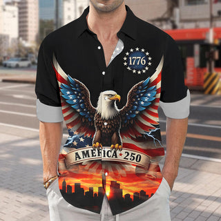 men's button up shirt Independence Day view 22