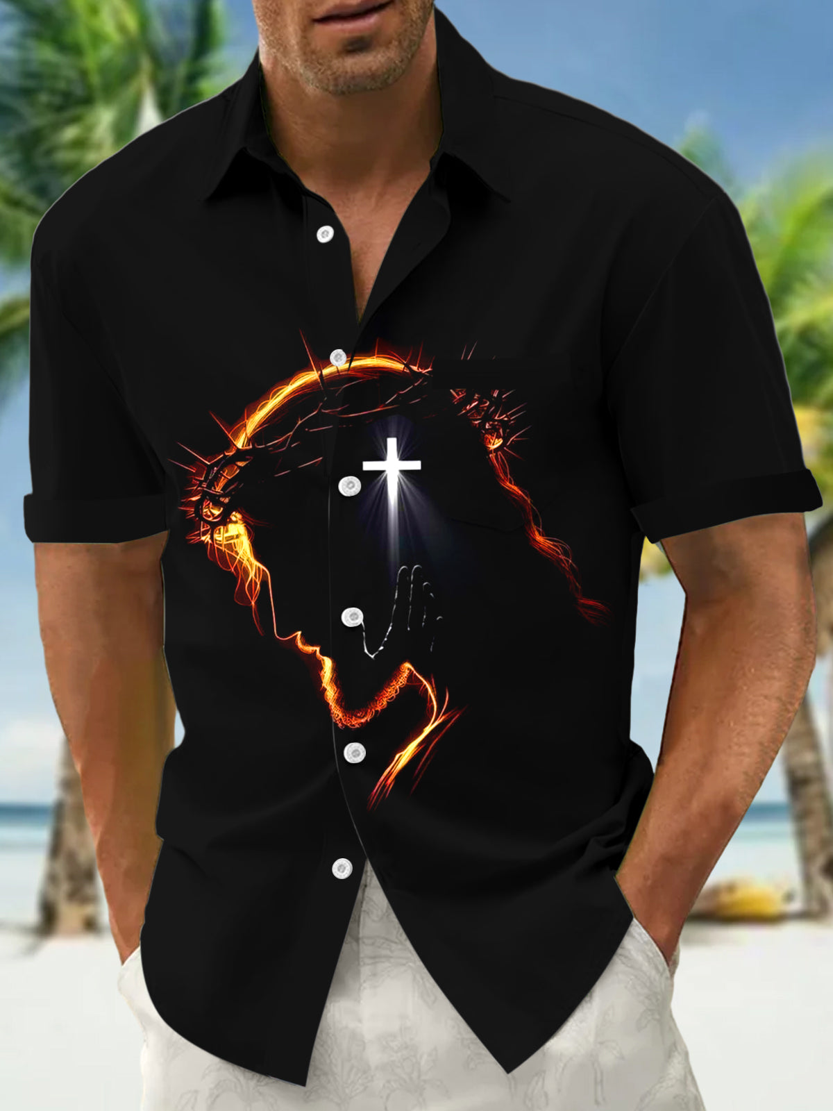 Religion Men's Pocket Short Sleeve Shirts