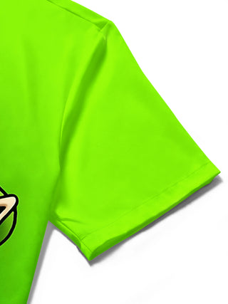 men's printed shirt close-up short sleeve