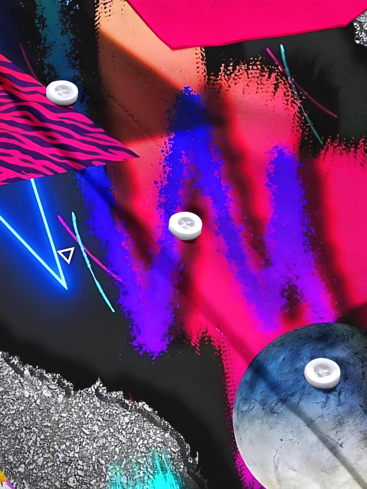 Geometric Print Men's Pocket Short Sleeve Shirts