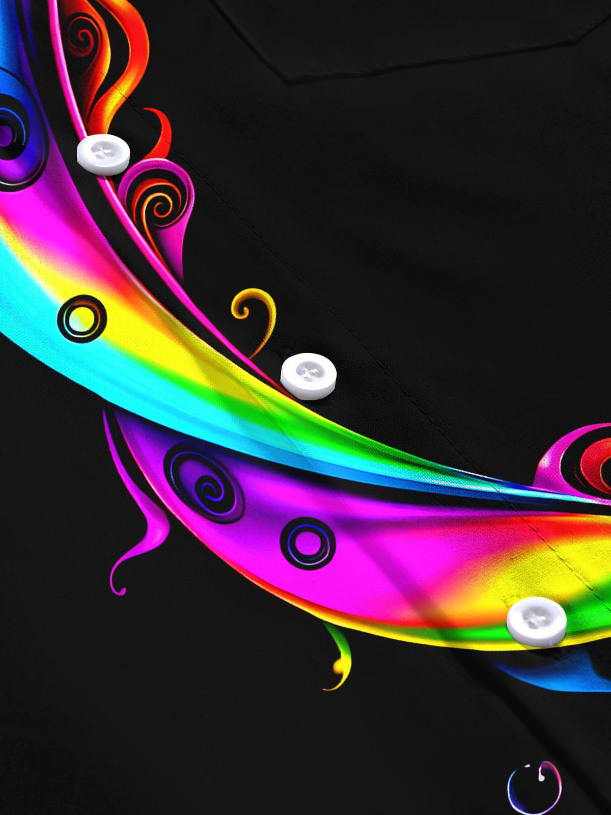 Abstract Men's Pocket Short Sleeve Shirts