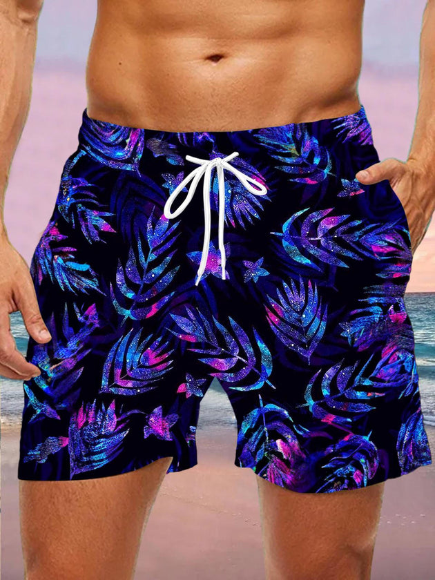 men's Hawaiian casual pants front view tropical beach vacation