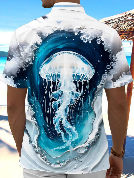 men's aloha shirt back view