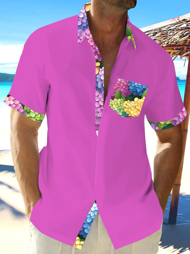 men's floral shirt front view