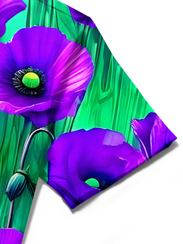 men's Hawaiian shirt close-up short sleeve