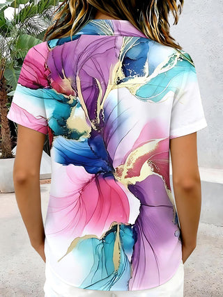 Abstract Women's Short Sleeve Shirts