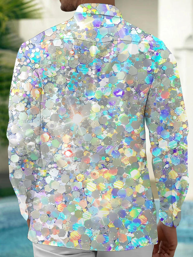 men's holiday shirt back view