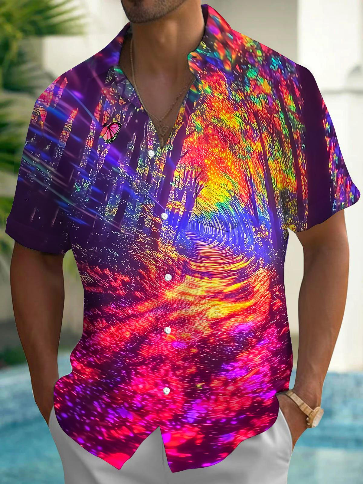 Forest Men's Pocket Short Sleeve Shirts