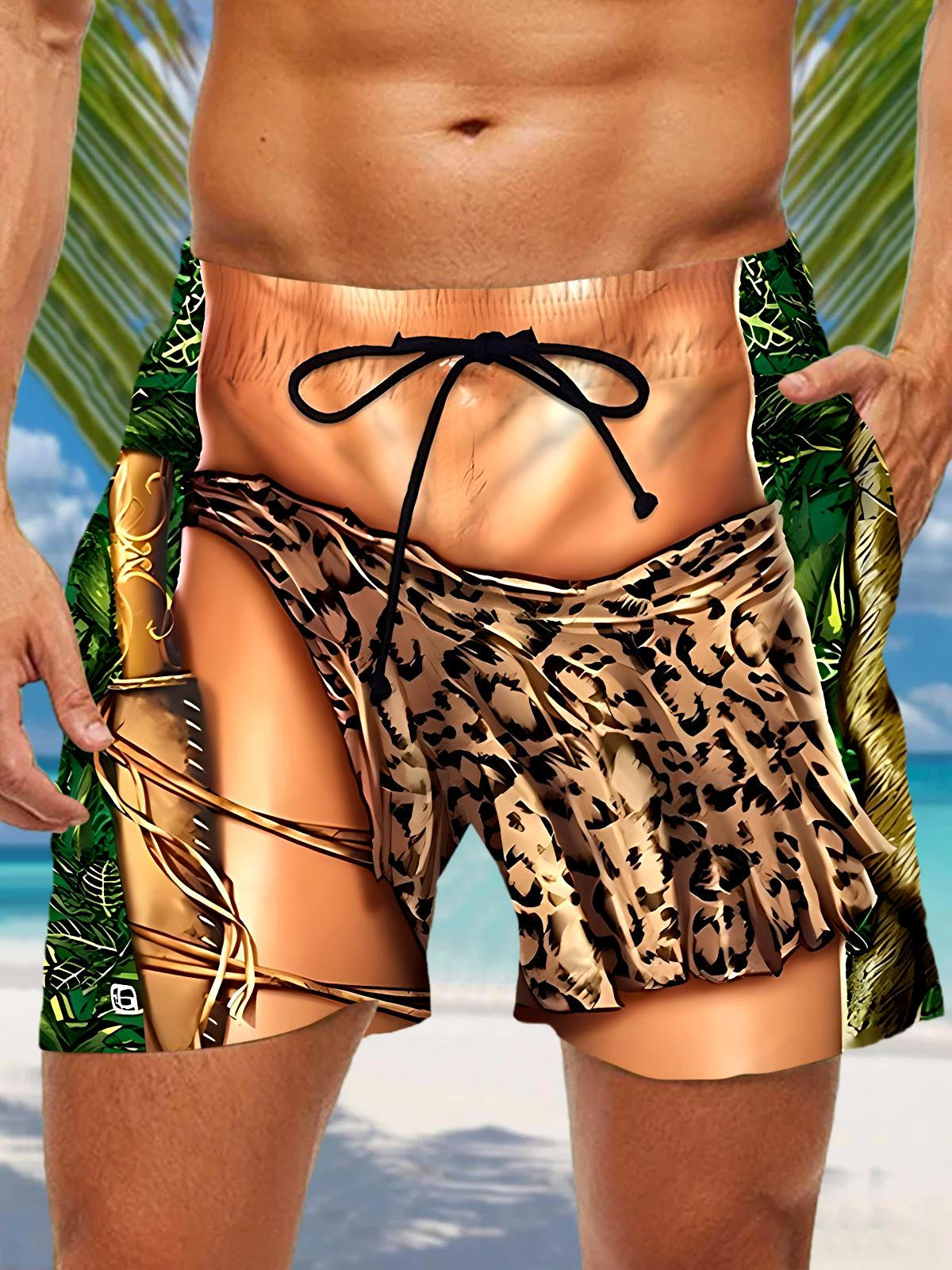 Funny Men's Print Pocket Shorts