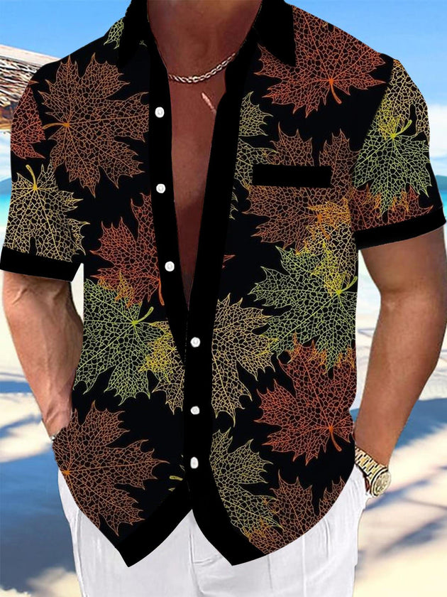 men's map print shirt front view