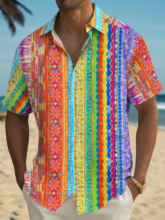 men's tropical shirt front view