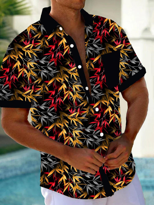 men's Hawaiian shirt front view tropical beach vacation