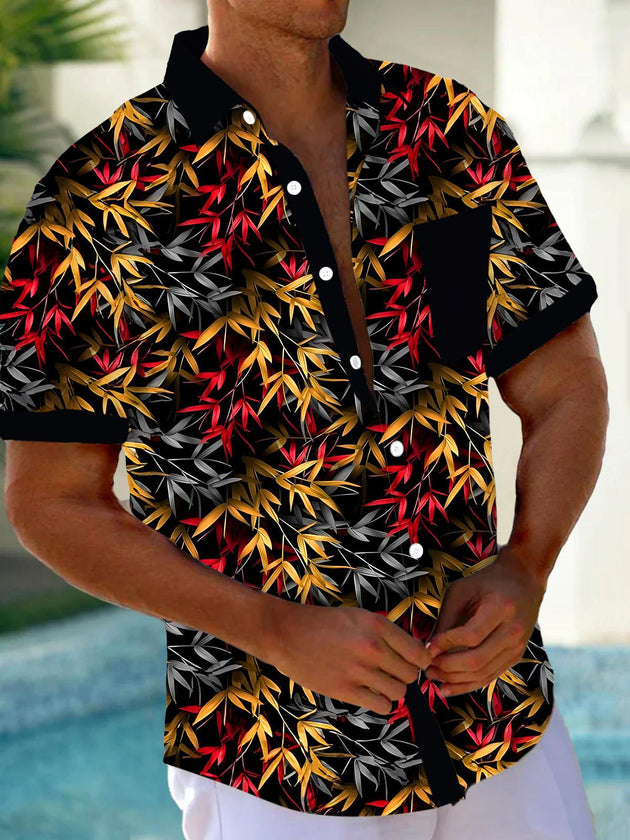 men's Hawaiian shirt front view tropical beach vacation