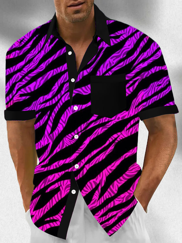 men's abstract print shirt front view