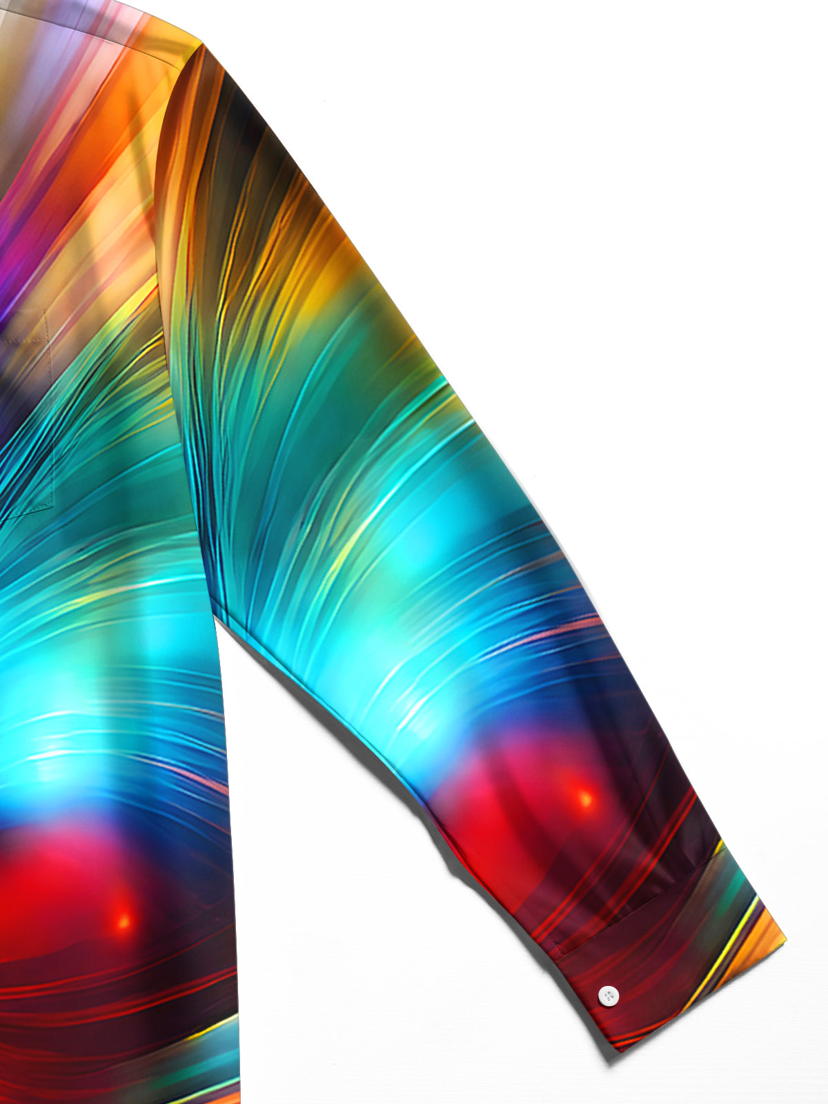 Tie Dye Abstract Men's Pocket Long Sleeve Shirts
