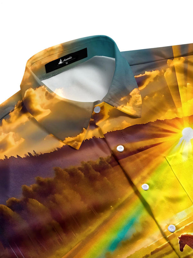 men's short sleeve shirt side view