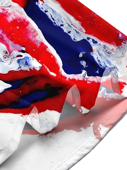 men's abstract print shirt Independence Day
