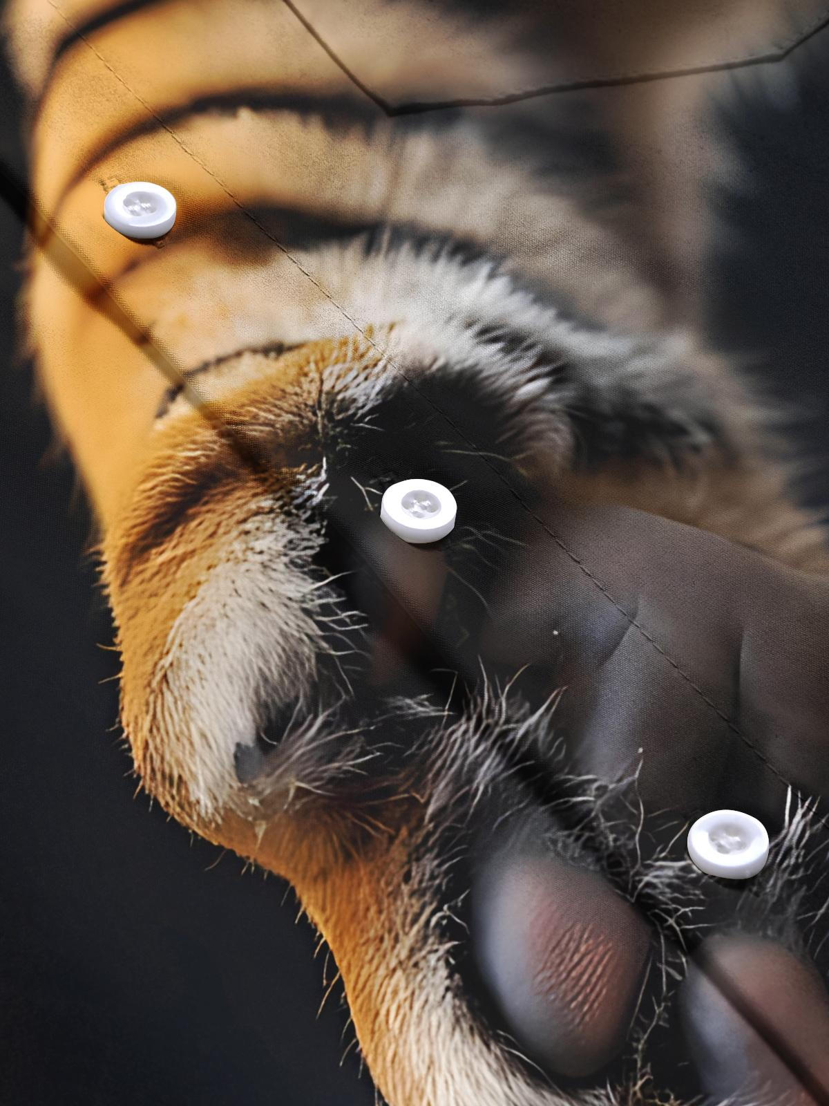 Animal Paw Print Men's Pocket Short Sleeve Shirts