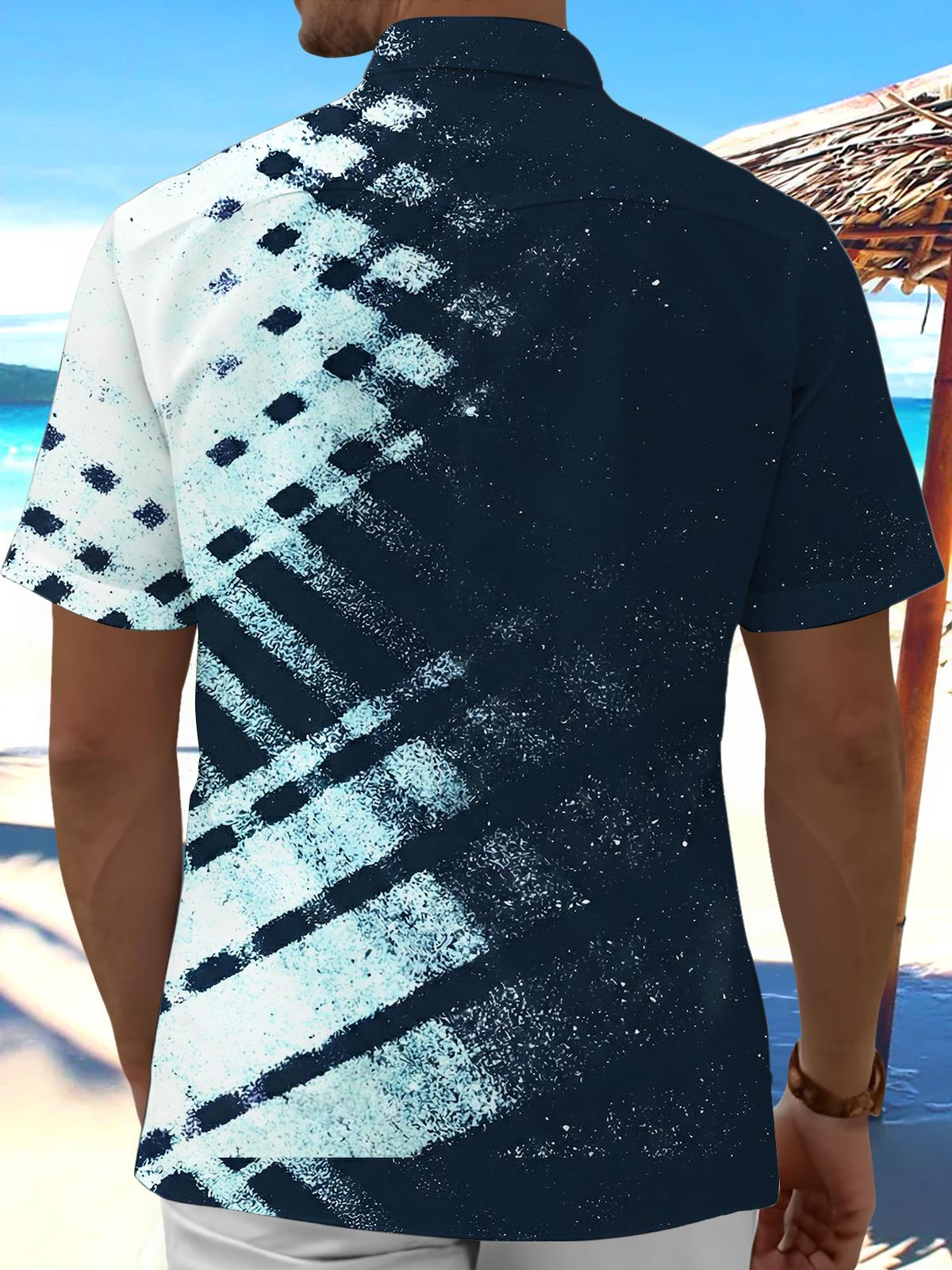 Geometry Men's Pocket Short Sleeve Shirts