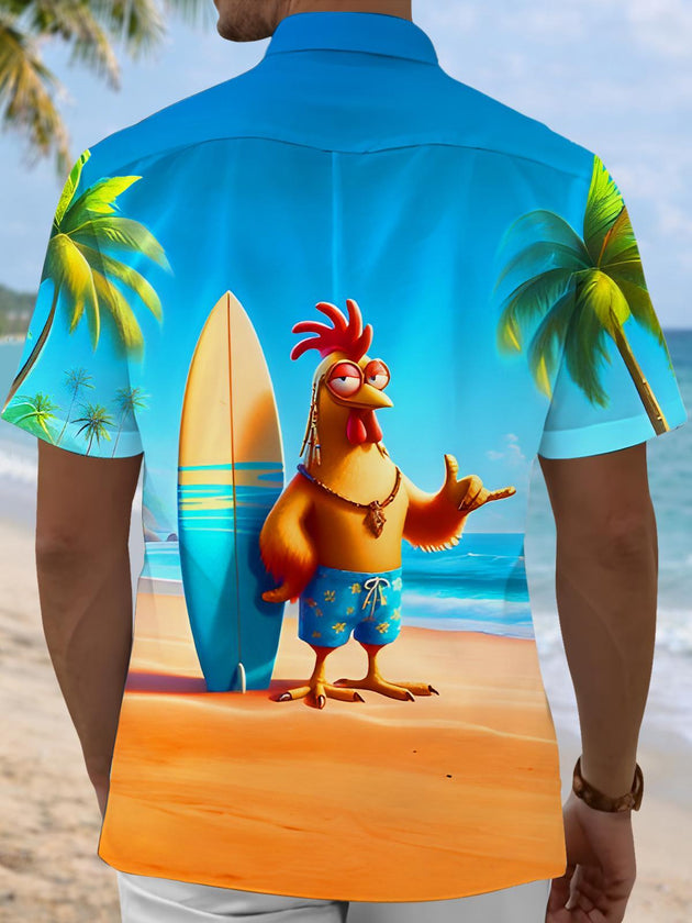men's aloha shirt back view