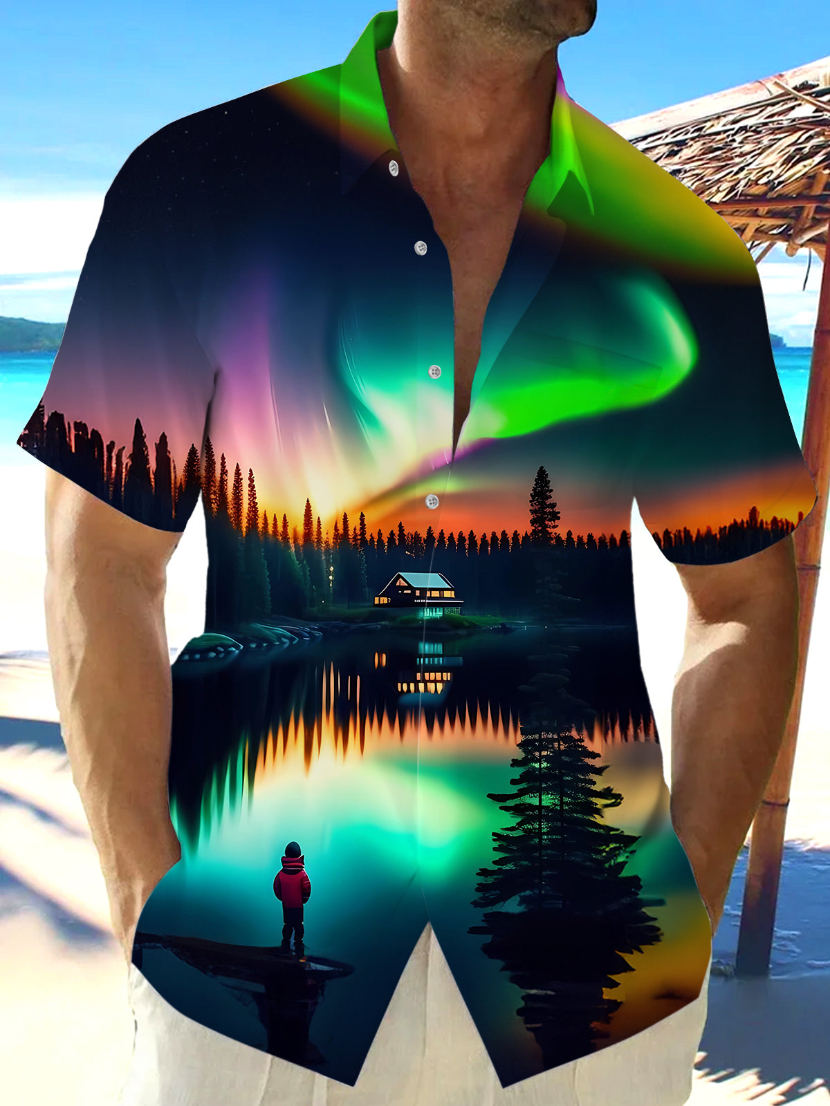 Northern Lights Men's Pocket Short Sleeve Shirts