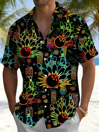 men's sports print shirt front view