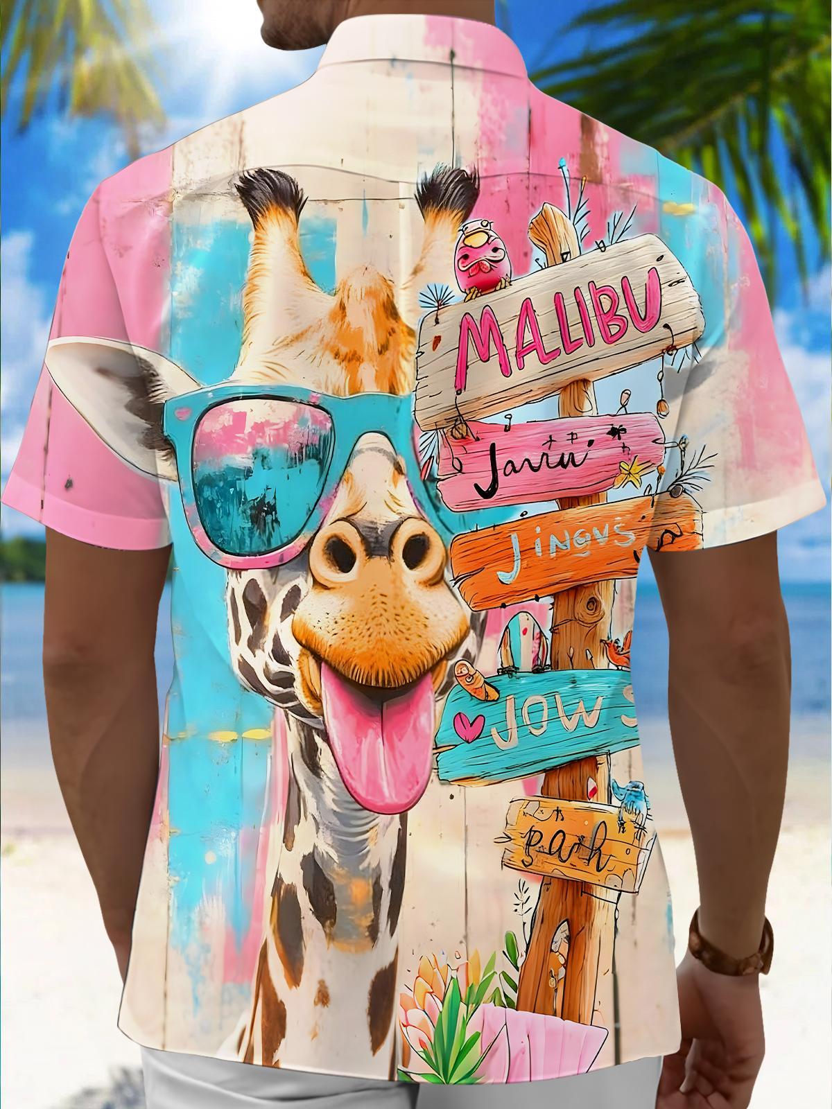 men's aloha shirt back view