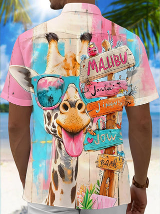 men's aloha shirt back view