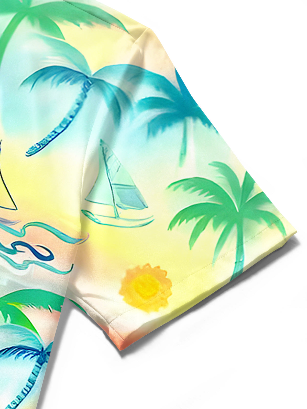 men's Hawaiian shirt close-up short sleeve