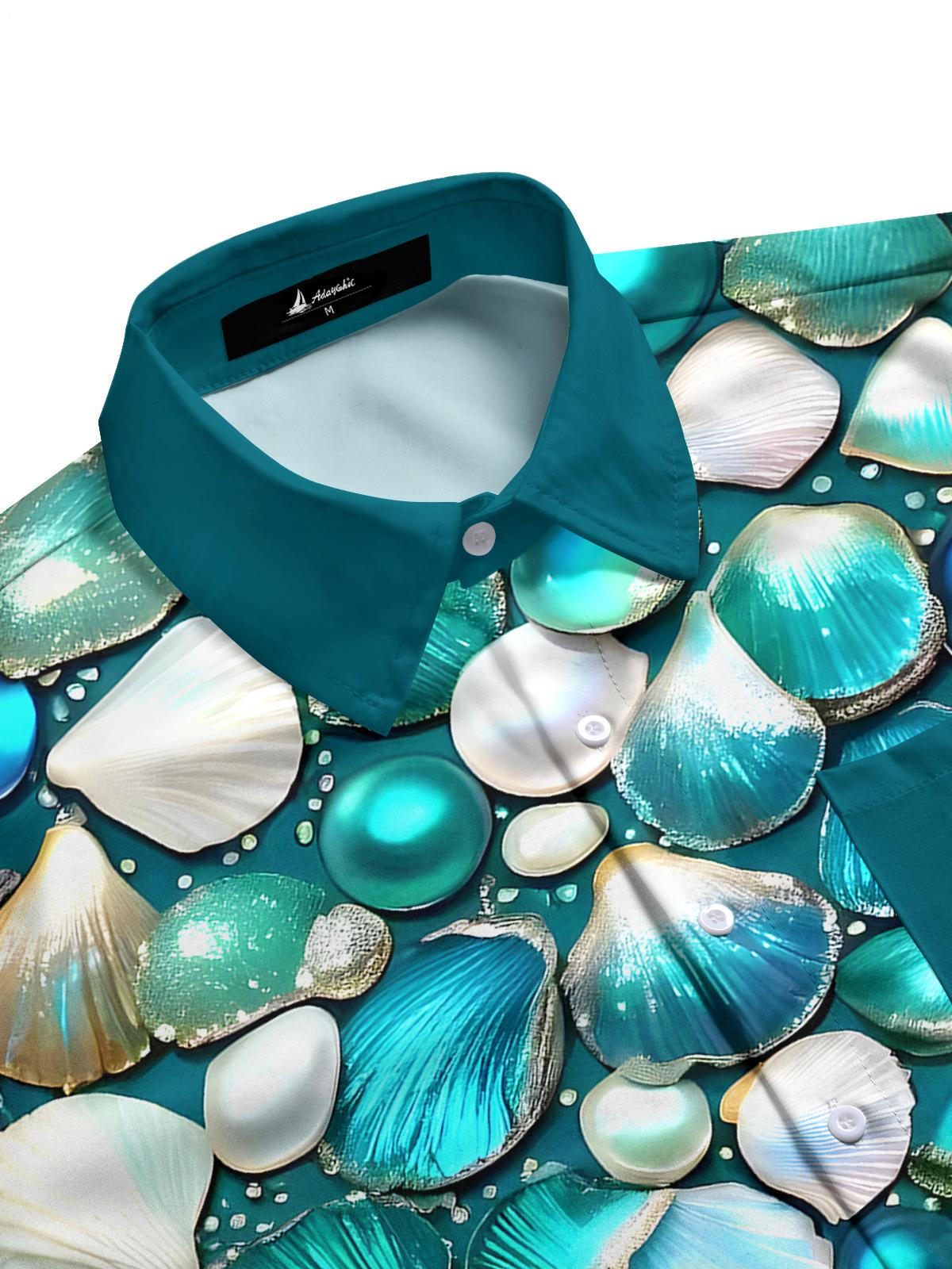 Hawaiian Shell Men's Pocket Short Sleeve Shirts