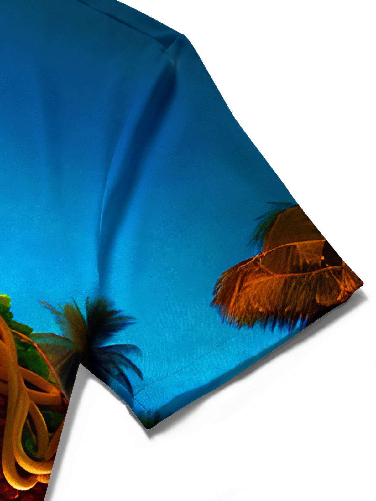 Hawaiian Coconut Taco Beach Men's Pocket Short Sleeve Shirts