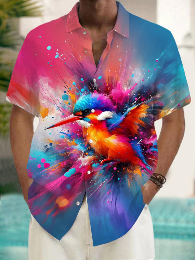 men's patterned sweater shirt front view