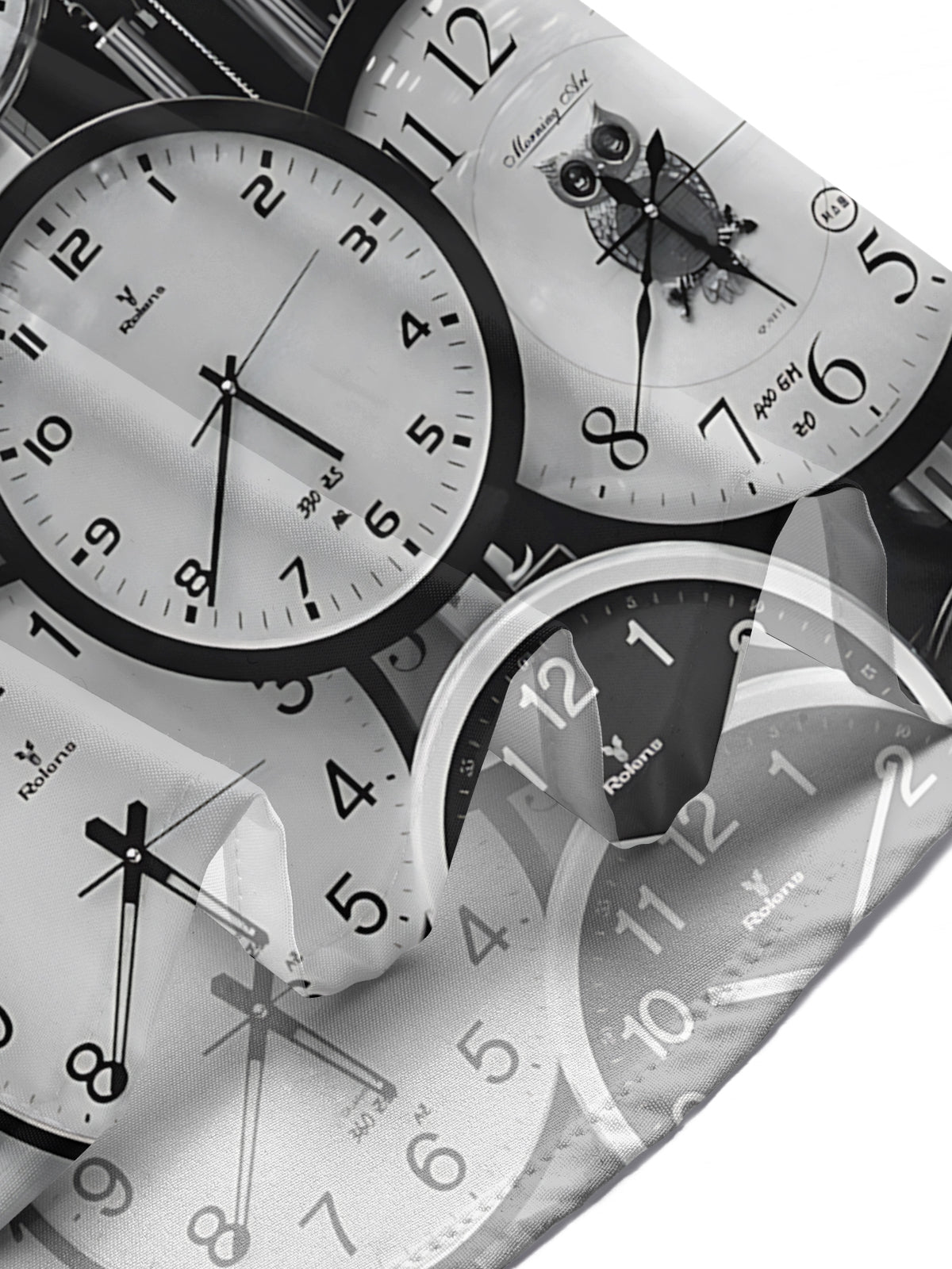 Clock Print Men's Pocket Short Sleeve Shirts